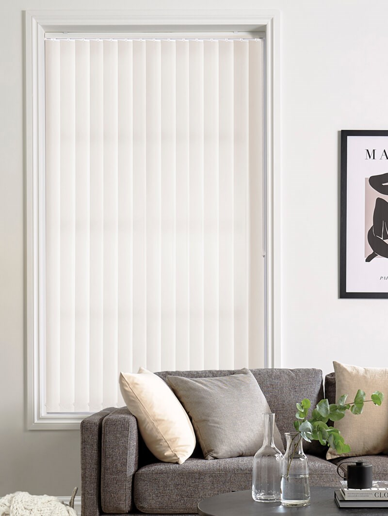 Kintra Lotus White 89mm Daylight Vertical Blind