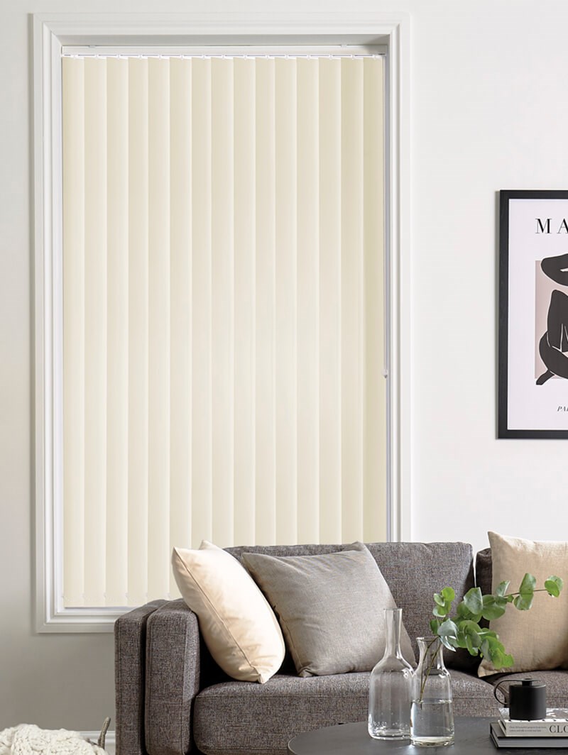 Iona Meringue 89mm Blackout Vertical Blind