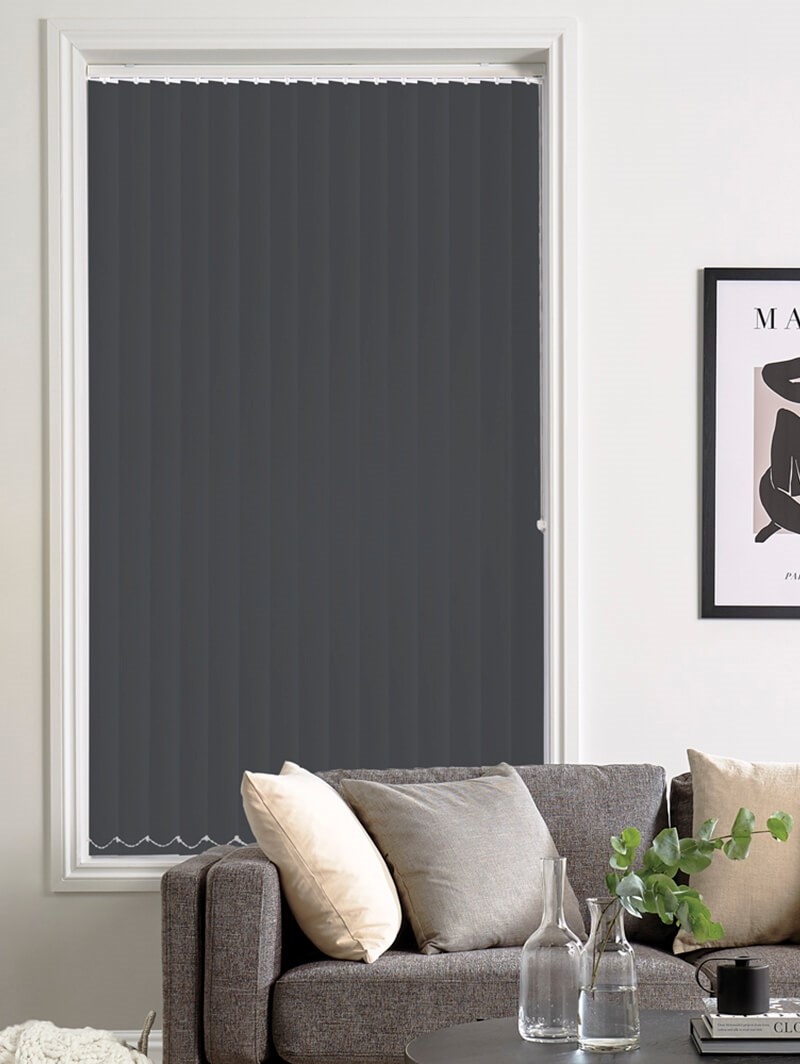 Iona Slate 89mm Blackout Vertical Blind