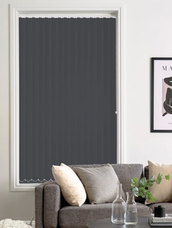 Slate Blackout 89mm Vertical Blind Replacement Slats