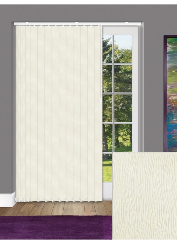 Wind Cream 89mm Blackout Vertical Blind