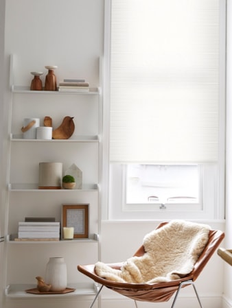 White Stitched Stripe Daylight Roller Blind