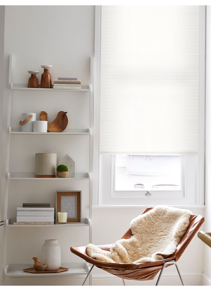 White Stitched Stripe Daylight Roller Blind