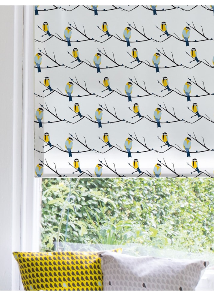 Juneberry and Bird Roller Blind by Lorna Syson