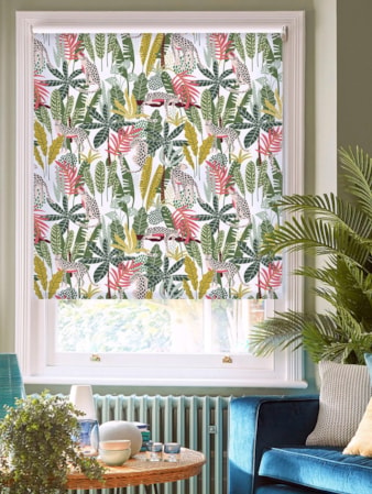 Jungalist Lime Floral Roller Blind