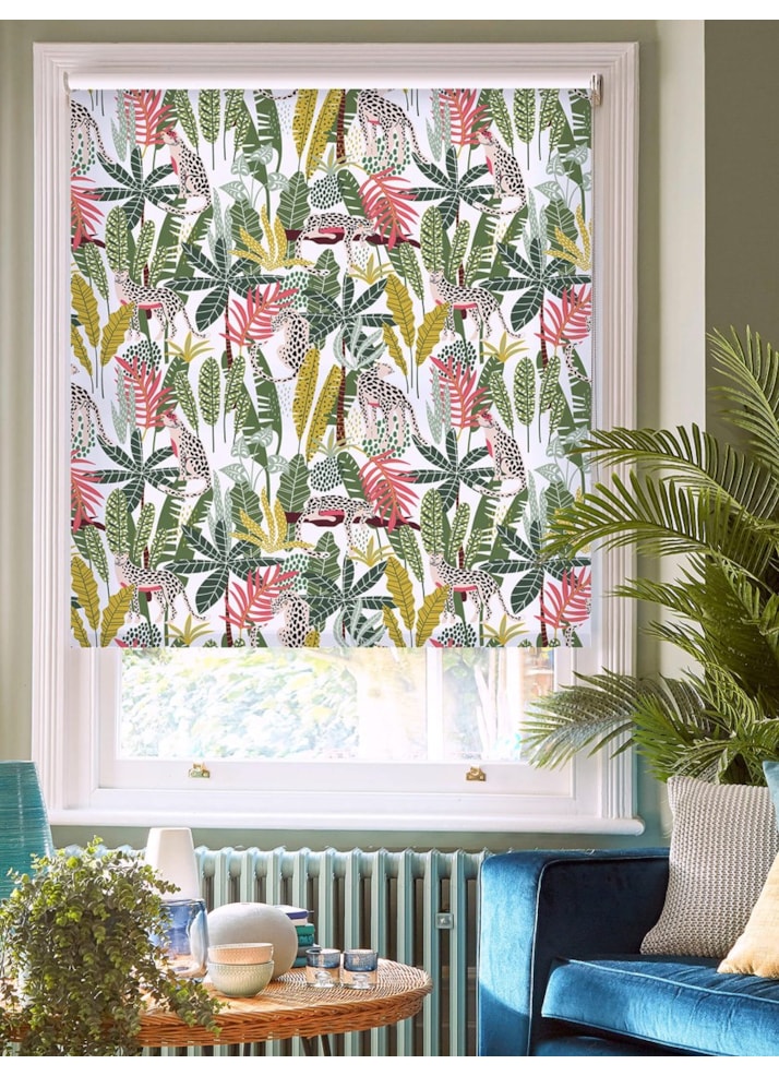 Jungalist Lime Floral Roller Blind