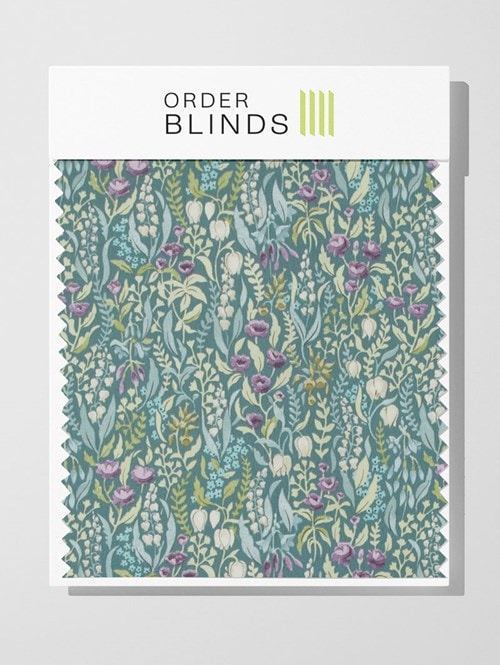 Kelmscott Jade Cotton Roman Blind