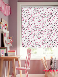 Leopard Print Blush Childrens Roller Blind