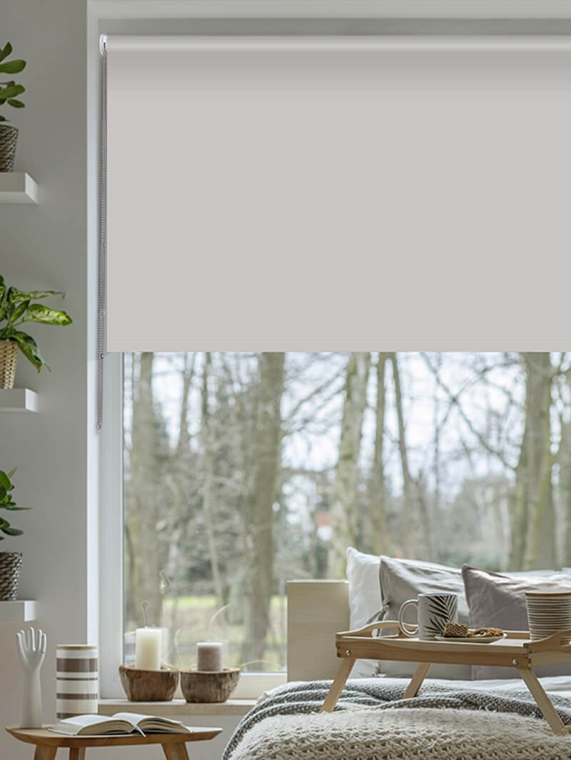 Light Grey Blackout Thermal Roller Blind