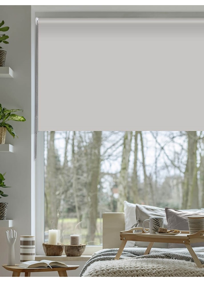 Light Grey Blackout Thermal Roller Blind