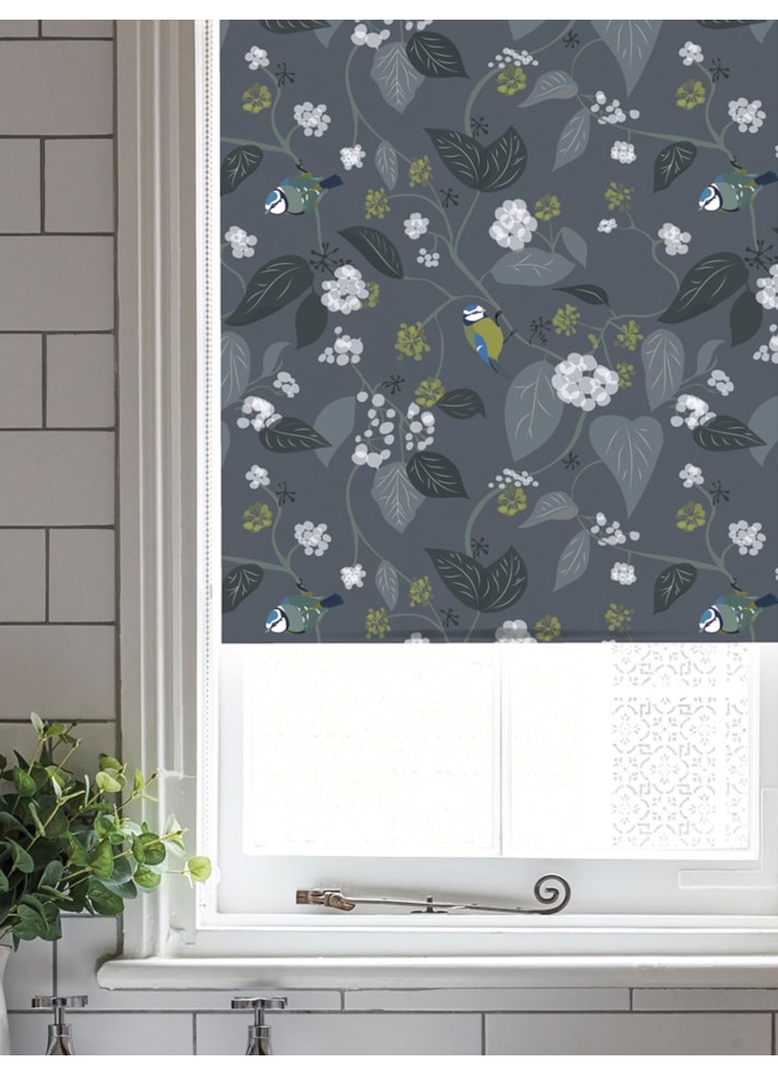 Spring Ivy Slate Roller Blind by Lorna Syson