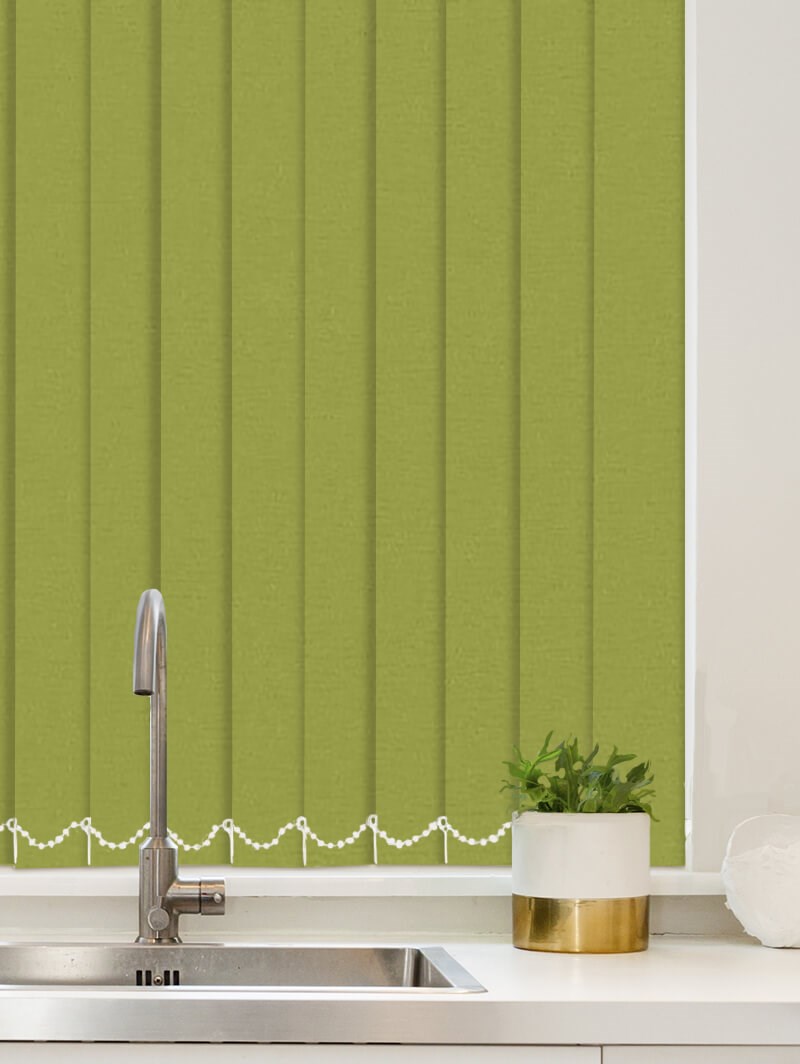 Luxe Apple Green Waterproof 89mm Vertical Blind