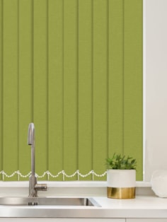 Luxe Apple Green Waterproof 89mm Vertical Blind