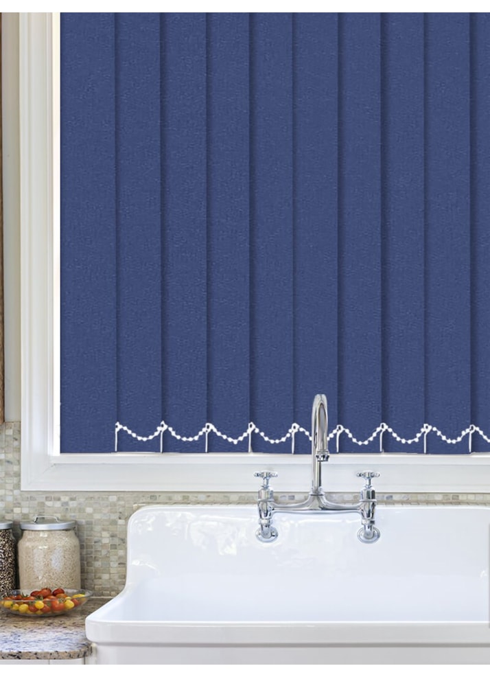 Luxe Imperial Blue Waterproof 89mm Vertical Blind