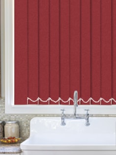 Luxe Scarlet Waterproof 89mm Vertical Blind