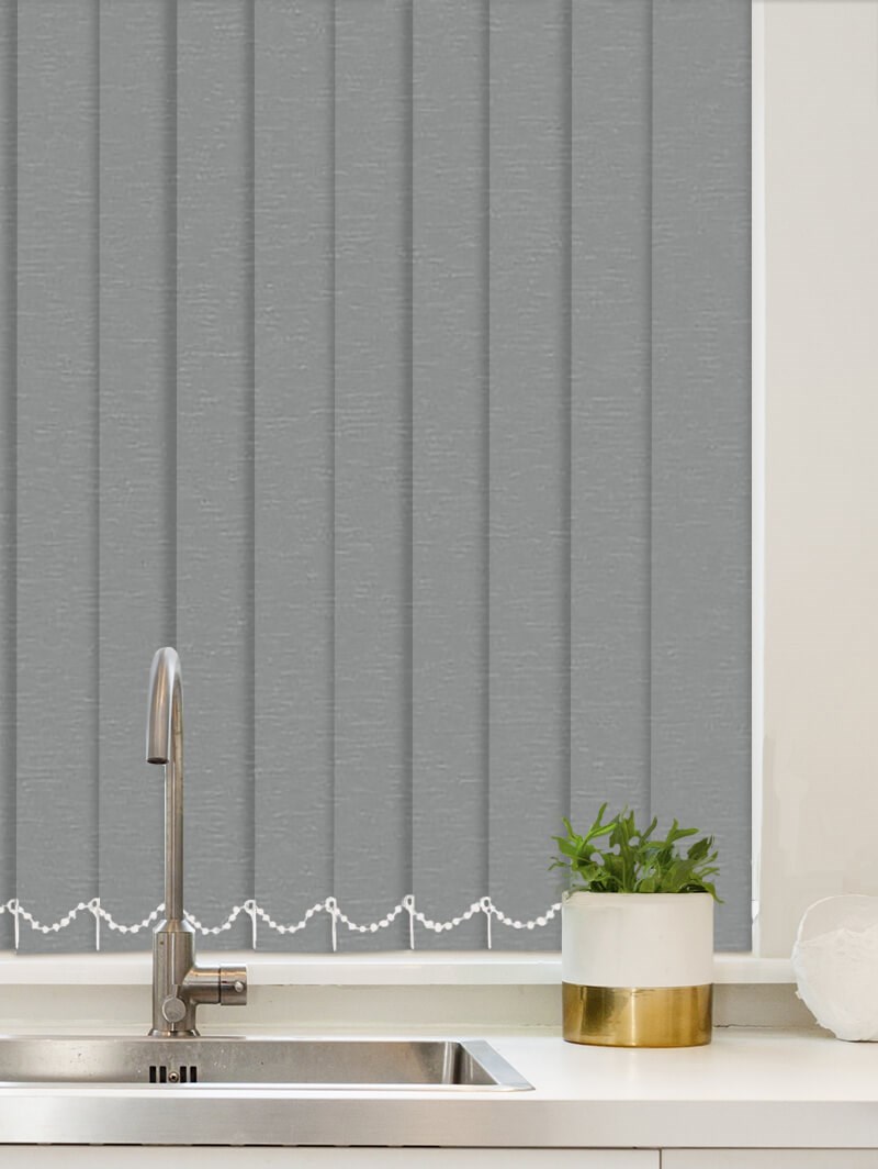 Luxe Steel Wool Waterproof 89mm Vertical Blind