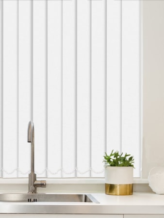 Luxe White Waterproof 89mm Vertical Blind