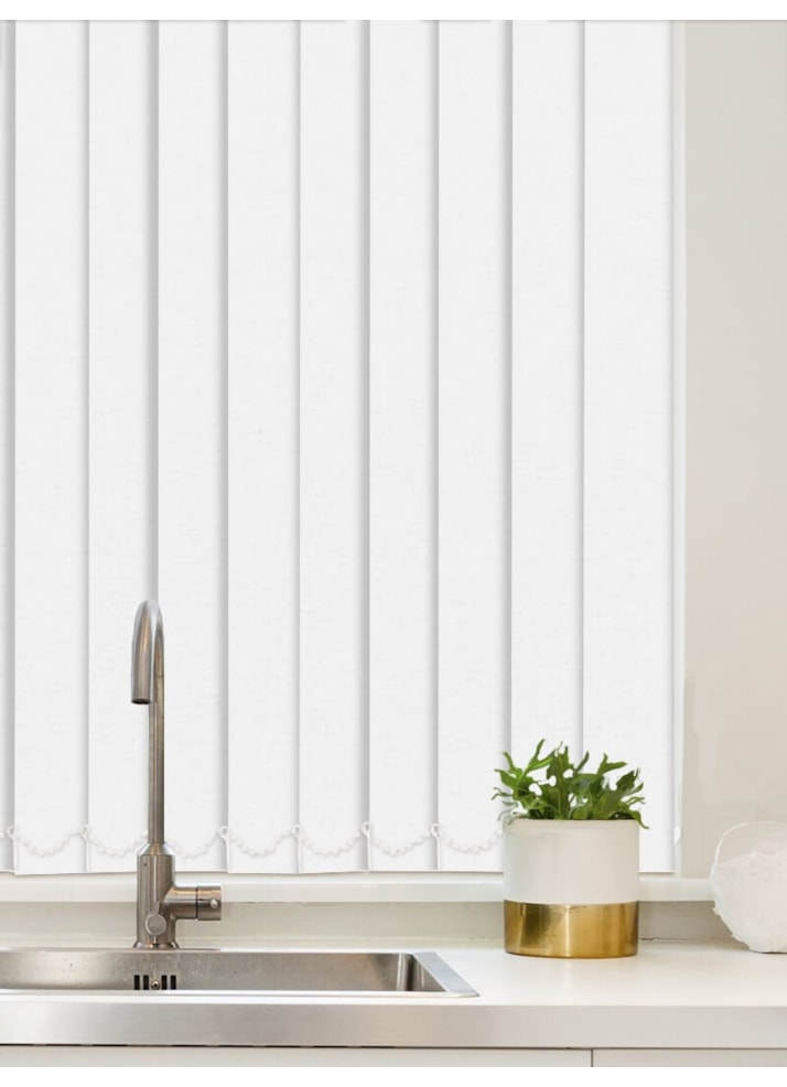 Luxe White Waterproof 89mm Vertical Blind Replacement Slats