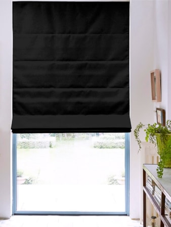 Manhattan Black Roman Blind