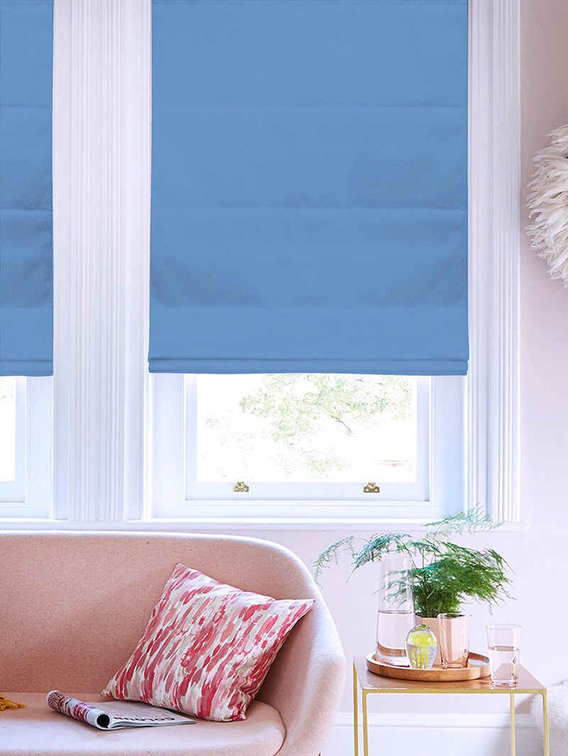 Manhattan Dark Blue Roman Blind