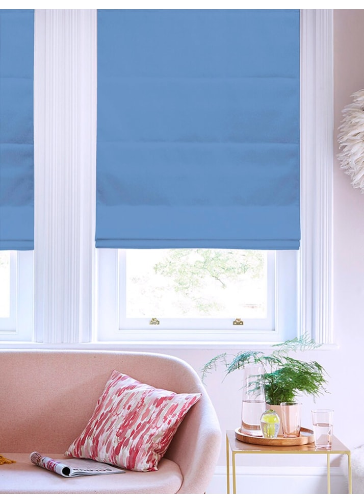 Manhattan Dark Blue Roman Blind