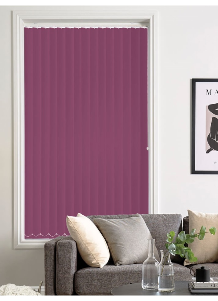 Mature Mauve 89mm Blackout Vertical Blind