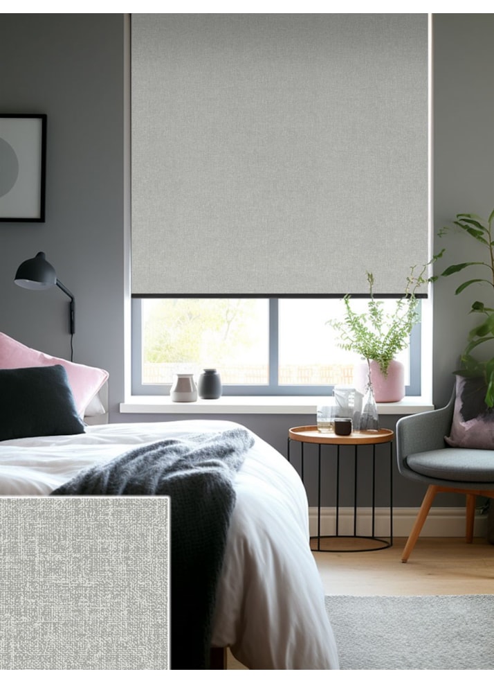 Melbourne Light Grey Blackout Thermal Roller Blind