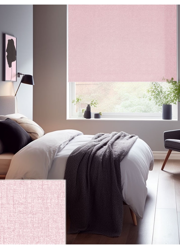 Melbourne Pale Pink Blackout Thermal Roller Blind