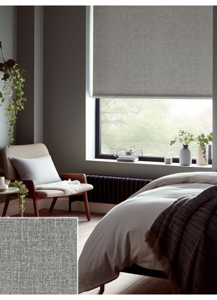 Melbourne Slate Grey Blackout Thermal Roller Blind