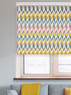 Mid Century Chevrons Geometric Roller Blind