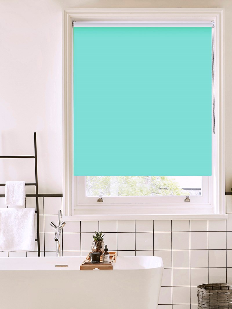 Mint Cream Bathroom Roller Blind