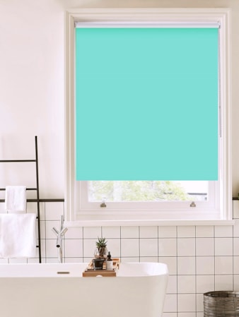 Mint Cream Bathroom Roller Blind