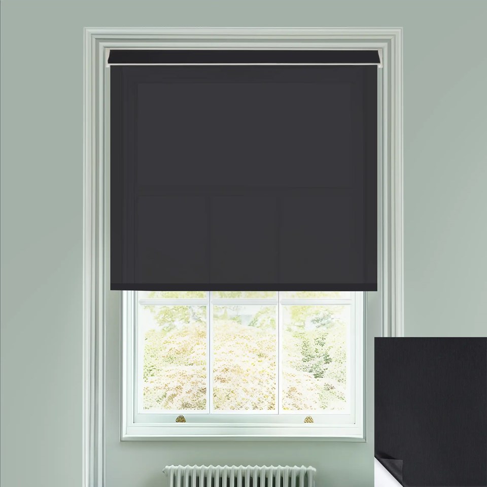 Black 3% Sunscreen Electric Roller Blind