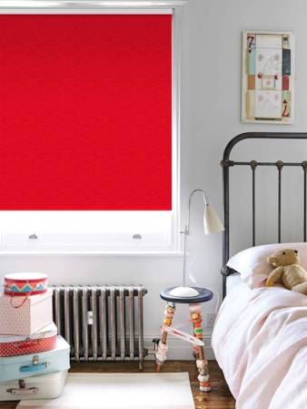 New York Bright Red Roller Blind