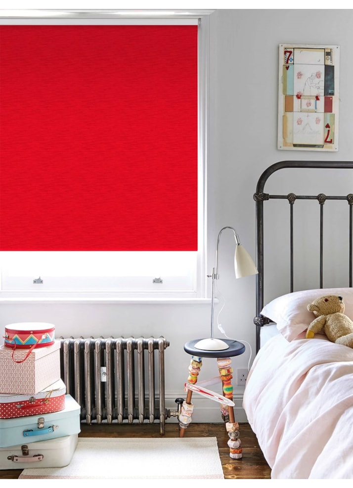 New York Bright Red Roller Blind