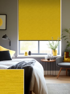 New York Mustard Blackout Thermal Roller Blind