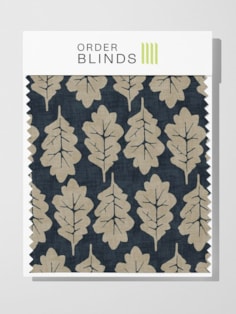 Oak Leaf Midnight Roman Blind