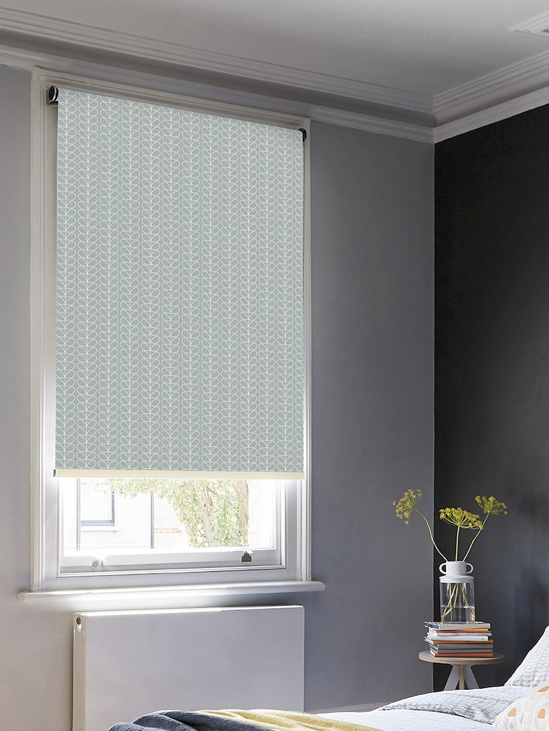 Orla Kiely Linear Stem Duck Egg Roller Blind