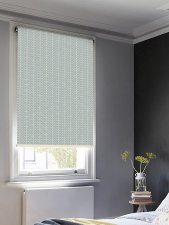 Orla Kiely Linear Stem Duck Egg Roller Blind