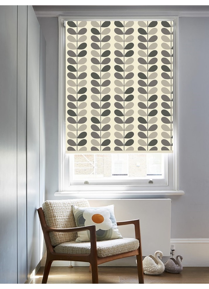 Orla Kiely Multi Stem Grey Roller Blind