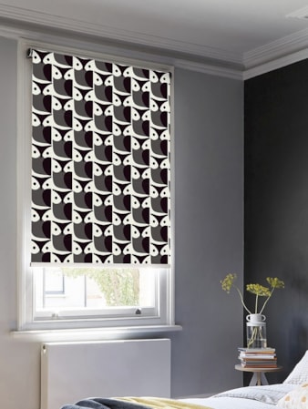 Orla Kiely Owl Grey Roller Blind