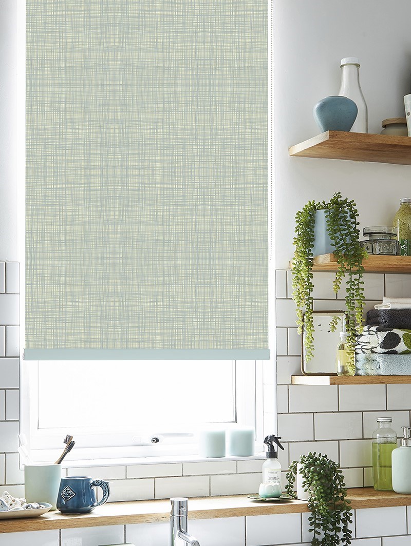 Orla Kiely Scribble Duck Egg Roller Blind