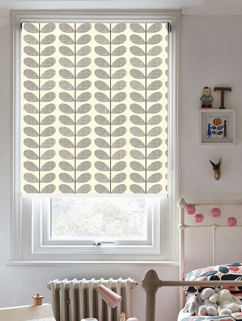 Orla Kiely Scribble Stem Grey Roller Blind