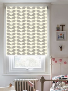 Orla Kiely Scribble Stem Grey Roller Blind