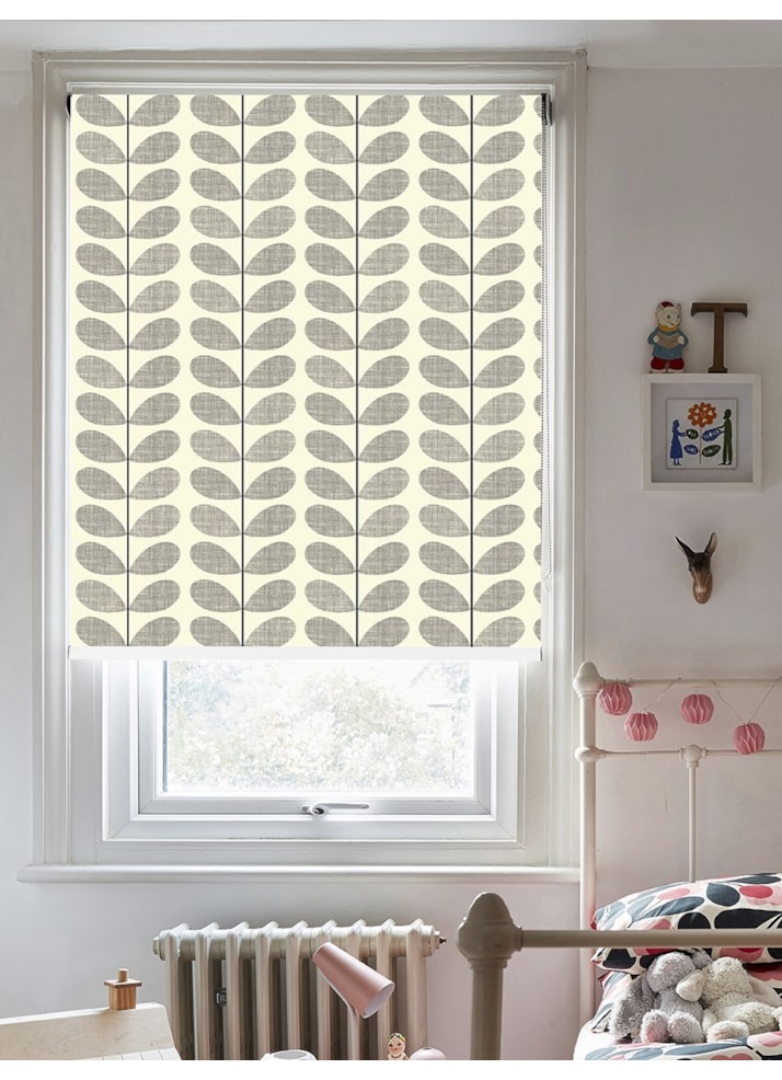 Orla Kiely Scribble Stem Grey Roller Blind