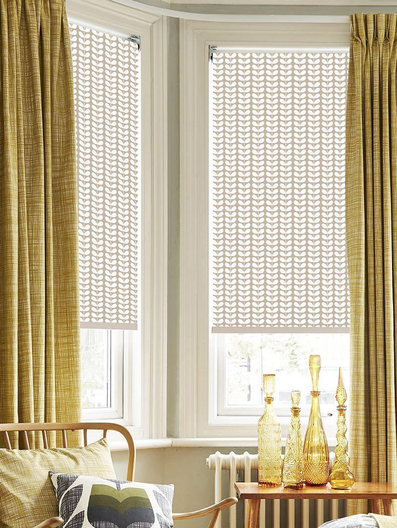 Orla Kiely Tiny Stem Taupe Roller Blind