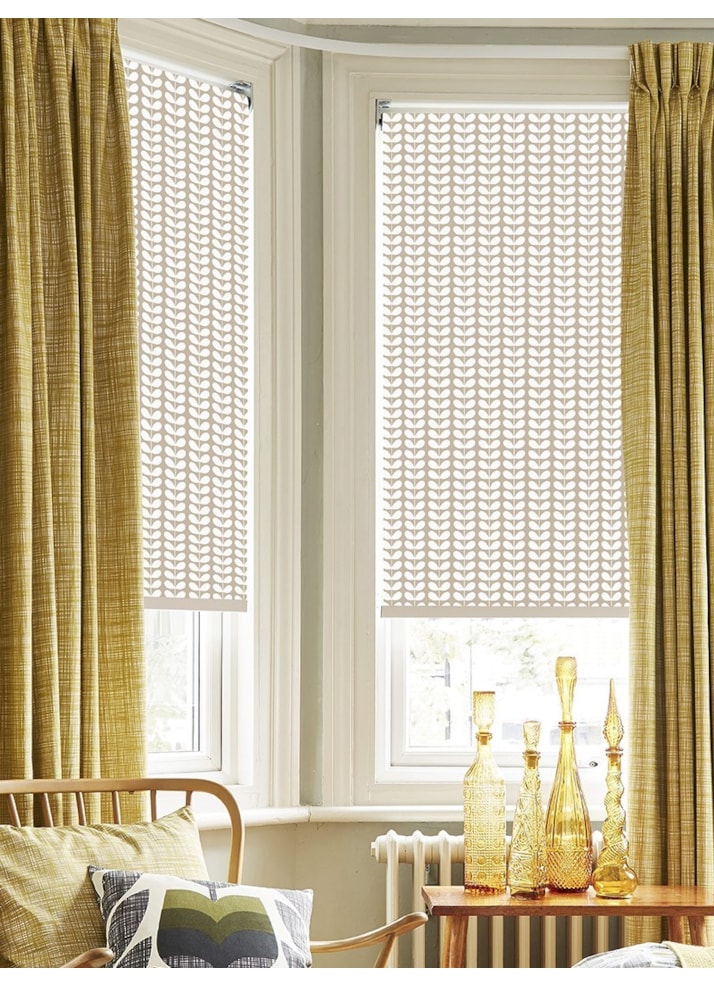 Orla Kiely Tiny Stem Taupe Roller Blind