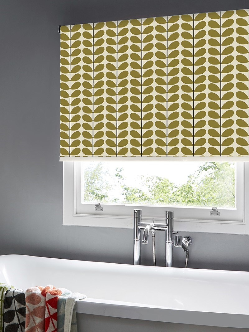 Orla Kiely Two Colour Stem Olive Roller Blind