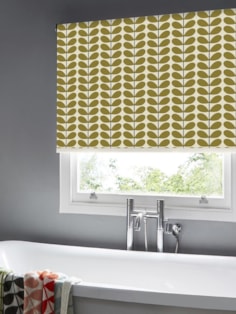 Orla Kiely Two Colour Stem Olive Roller Blind