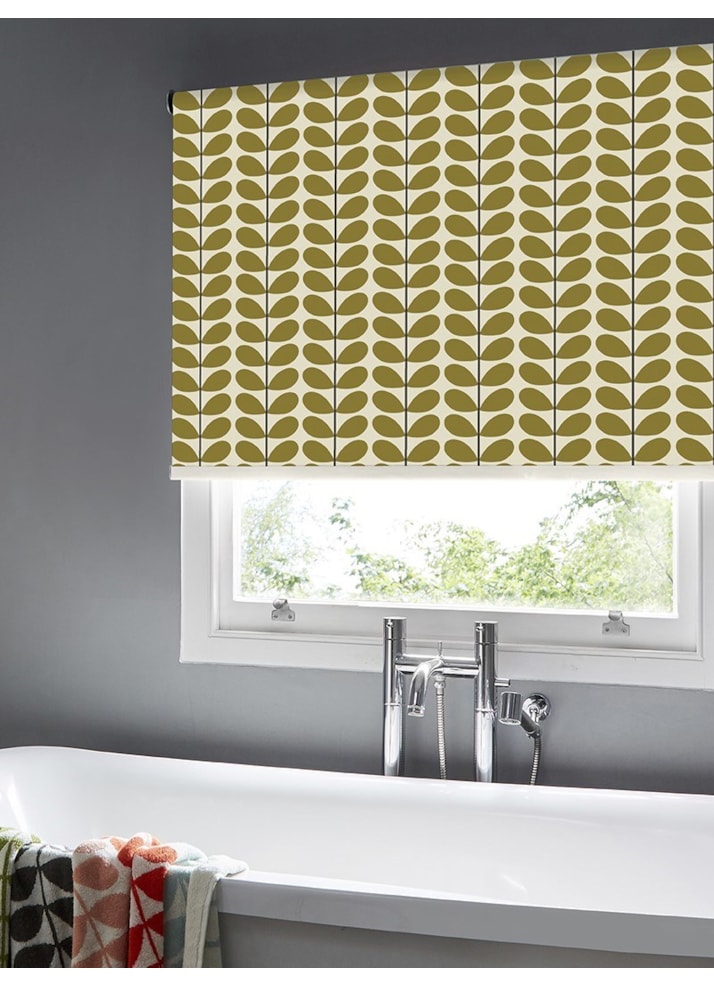 Orla Kiely Two Colour Stem Olive Roller Blind